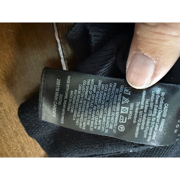 Ted Baker London Lightweight Black Wool Sweater Size 3(s/m) Old money MSRP $175 - Picture 9 of 11